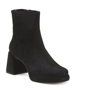 MARIAN Black Made In Spain Suede Heel Booties
